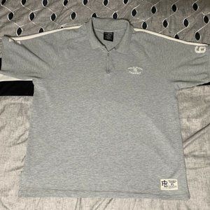 Polo Jeans Company Gray Half Zip Polo Spell Out 67